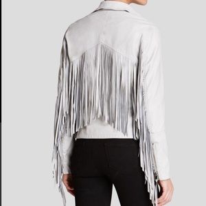 BlankNYC Grey Fringe Jacket